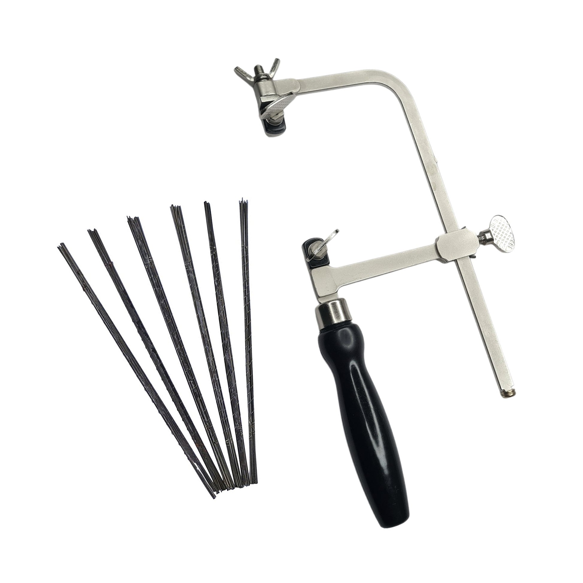 3" Jewelers Adjustable Saw Frame with Tension Screw & Saw Blade Set Size:1/0-6/0