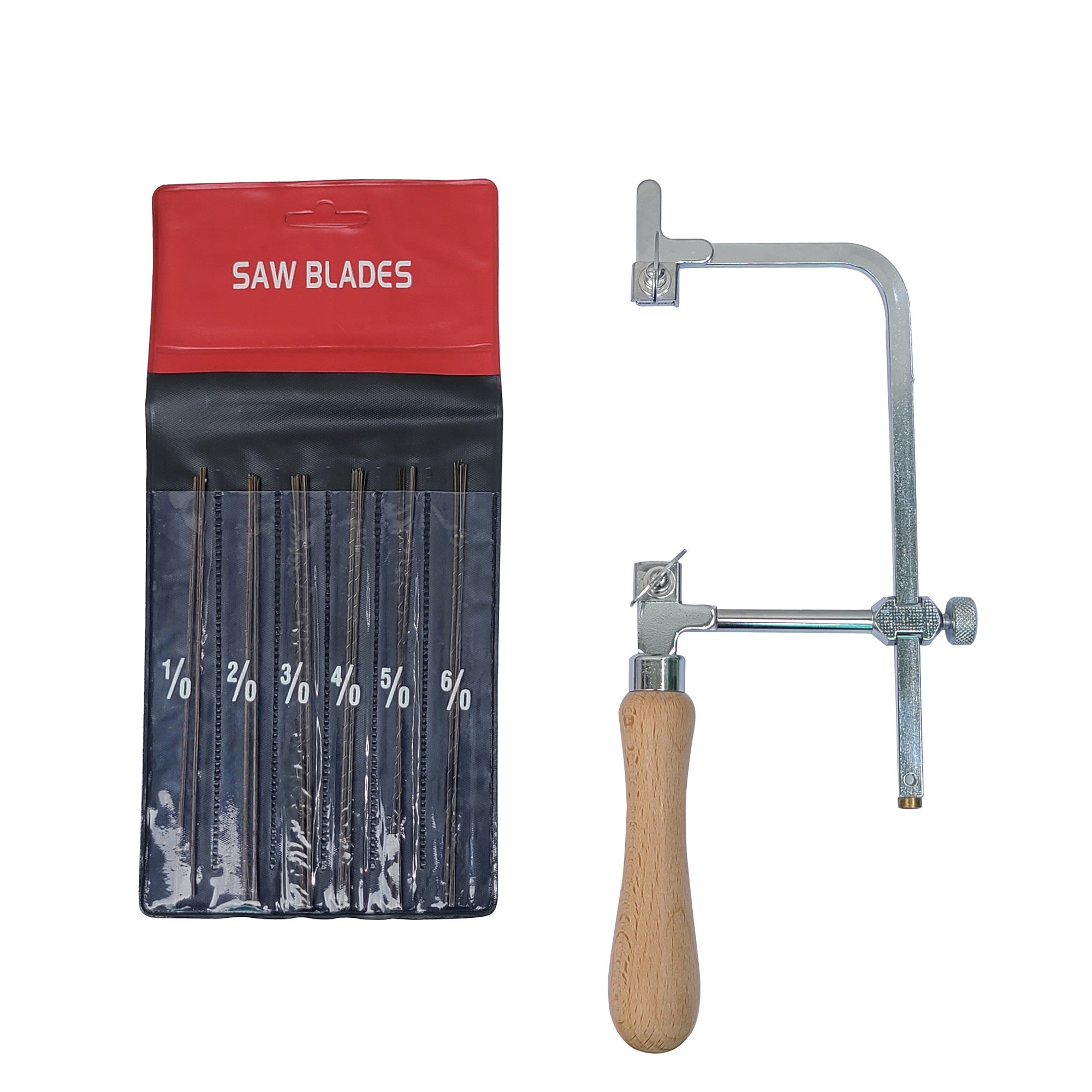 Jewelers Saw Frame Adjustable Type & 144 Grade Blades 1/0 - 6/0 - Jewelry Tool