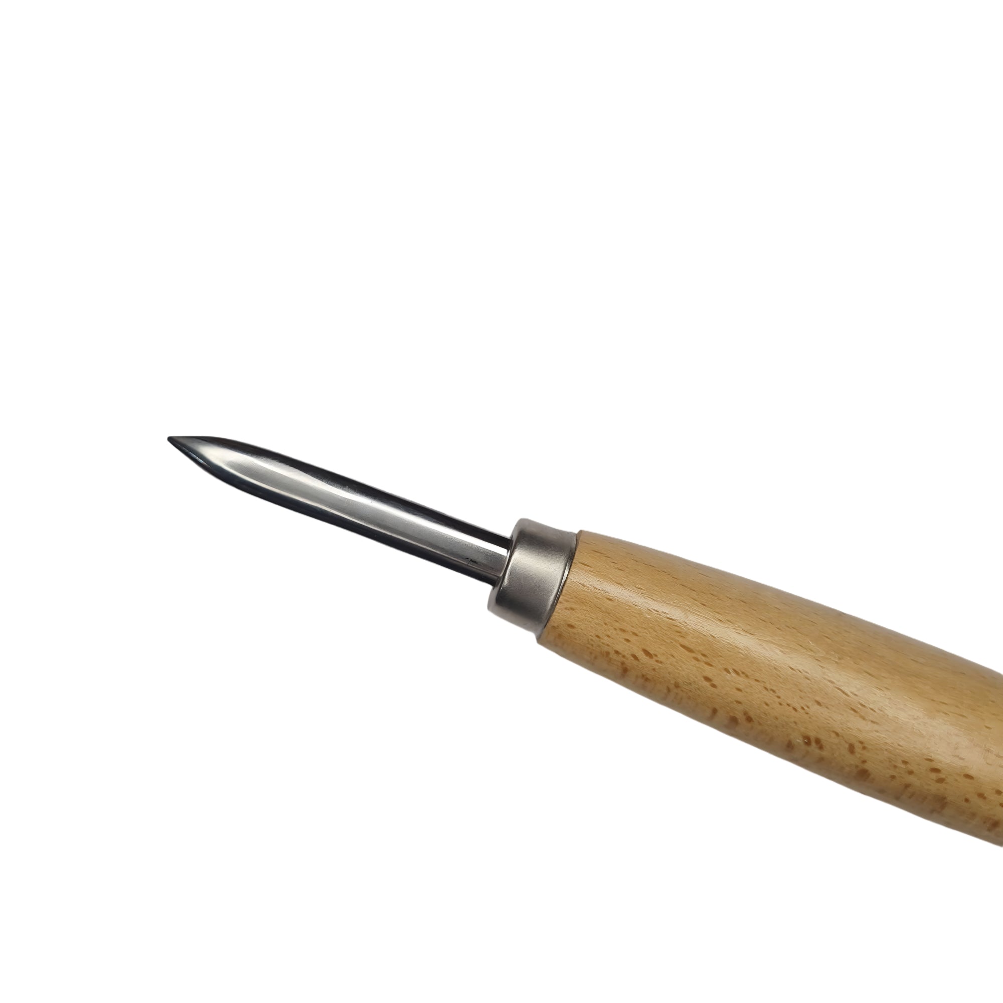 2" Straight Burnisher with Wooden Handle - Burnisher