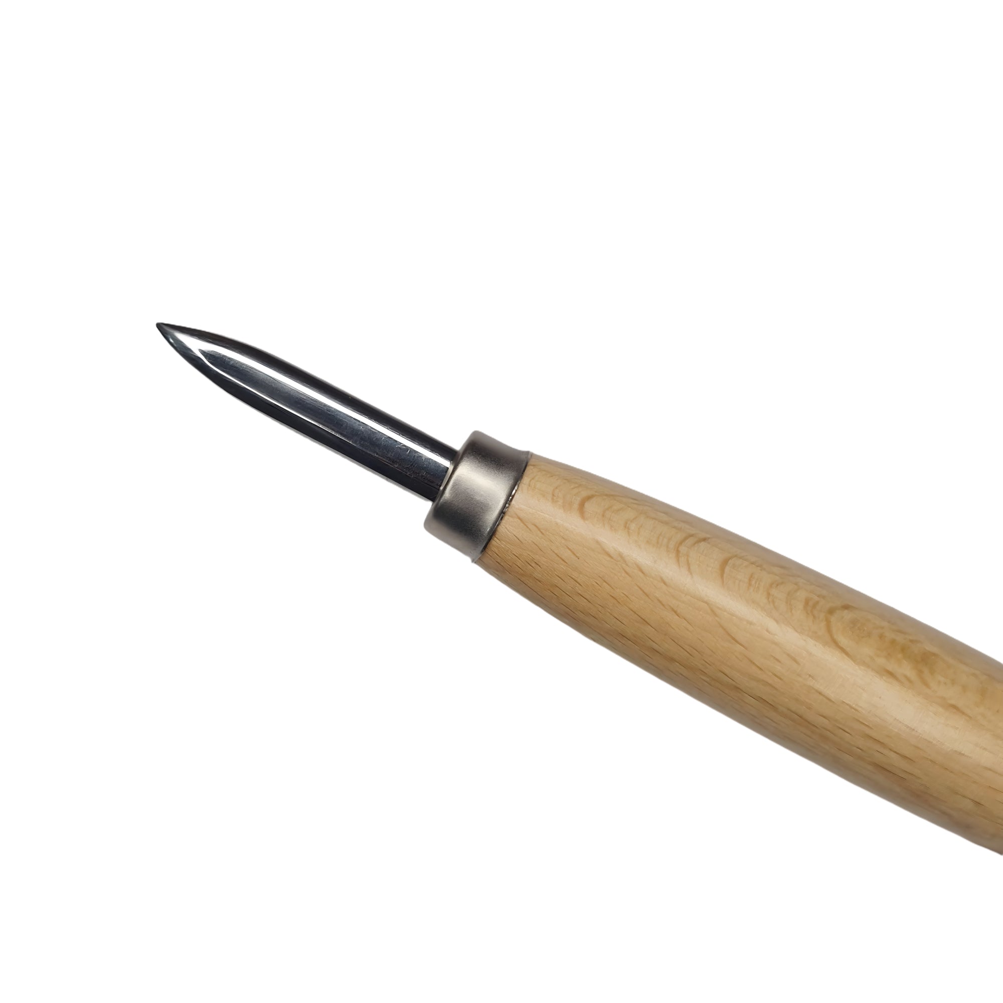 1-1/2" Straight Burnisher with Wooden Handle - Burnisher