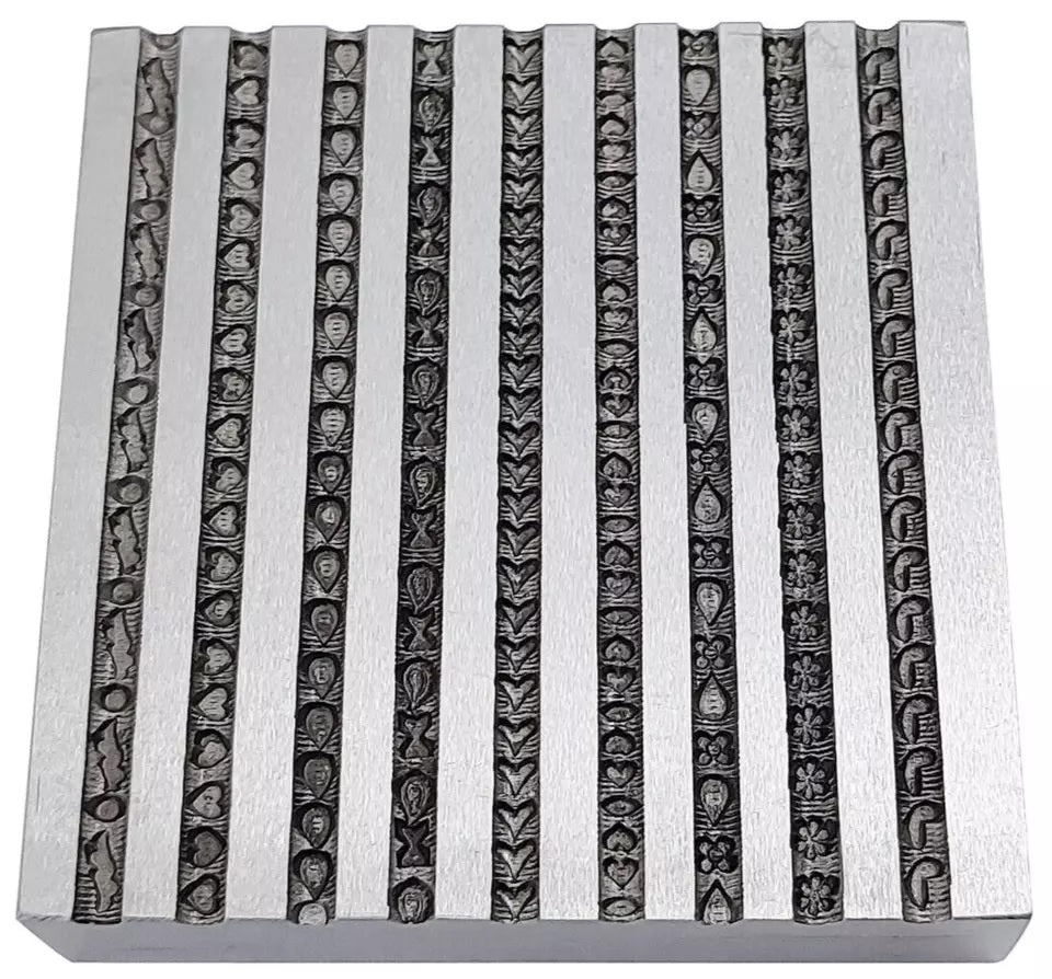 Design #5 Wire Impression Die 9 in 1 Pattern - Wire Bangle Die
