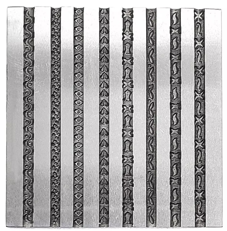 Design #6 Wire Impression Die 8 in 1 Pattern - Wire Bangle Die