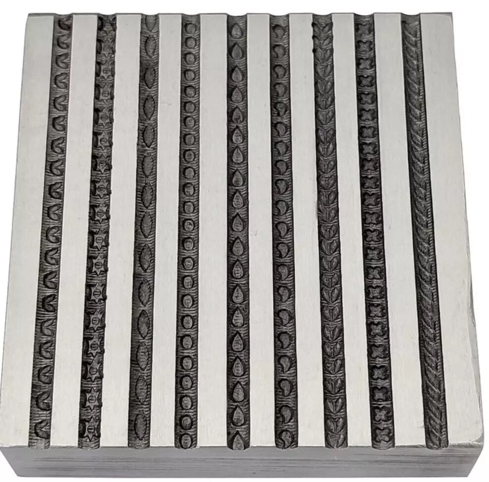 Design #8 Wire Impression Die 9 in 1 Pattern - Wire Bangle Die
