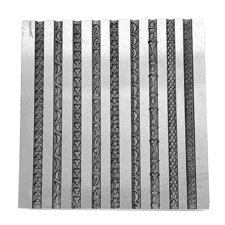 Design #10 Wire Impression Die 9 in 1 Pattern - Wire Bangle Die