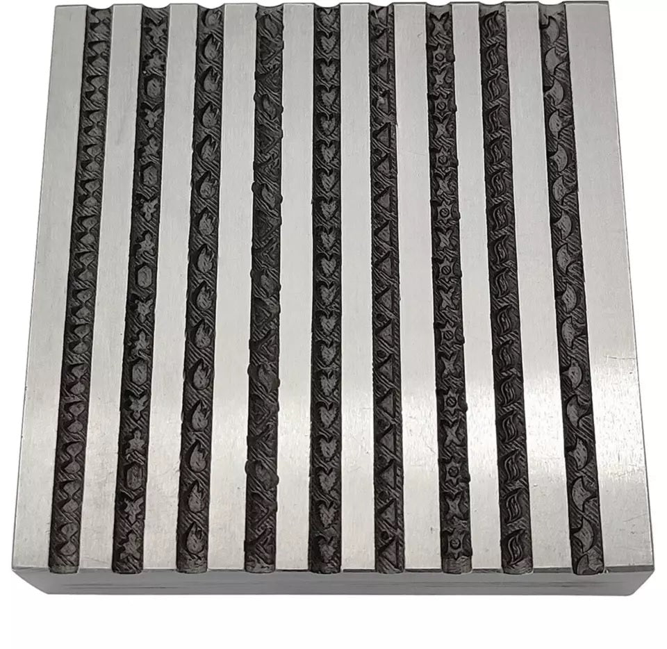 Design #12 Wire Impression Die 9 in 1 Pattern - Wire Bangle Die