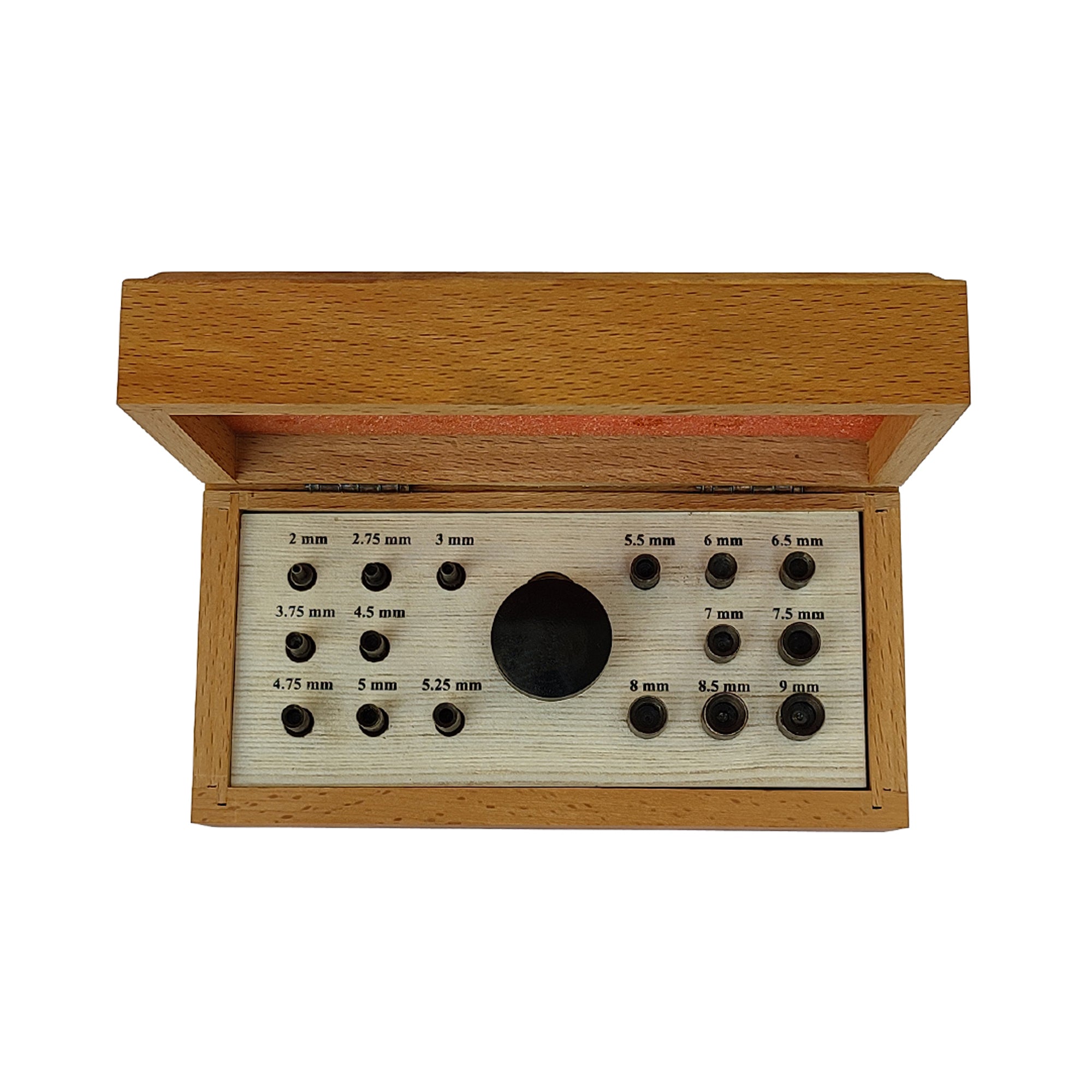 Bezel Setting Tool Punch Set with 16 Punches in Wooden Box Size 2 mm to 9 mm