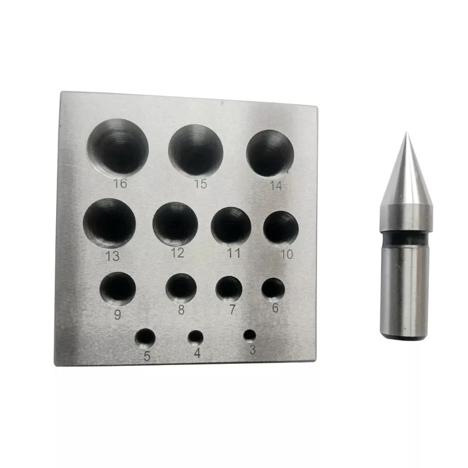Bezel Block Set of 2 Shapes Heart & Round (5mm-15mm & 3mm-16mm) 17 Degree