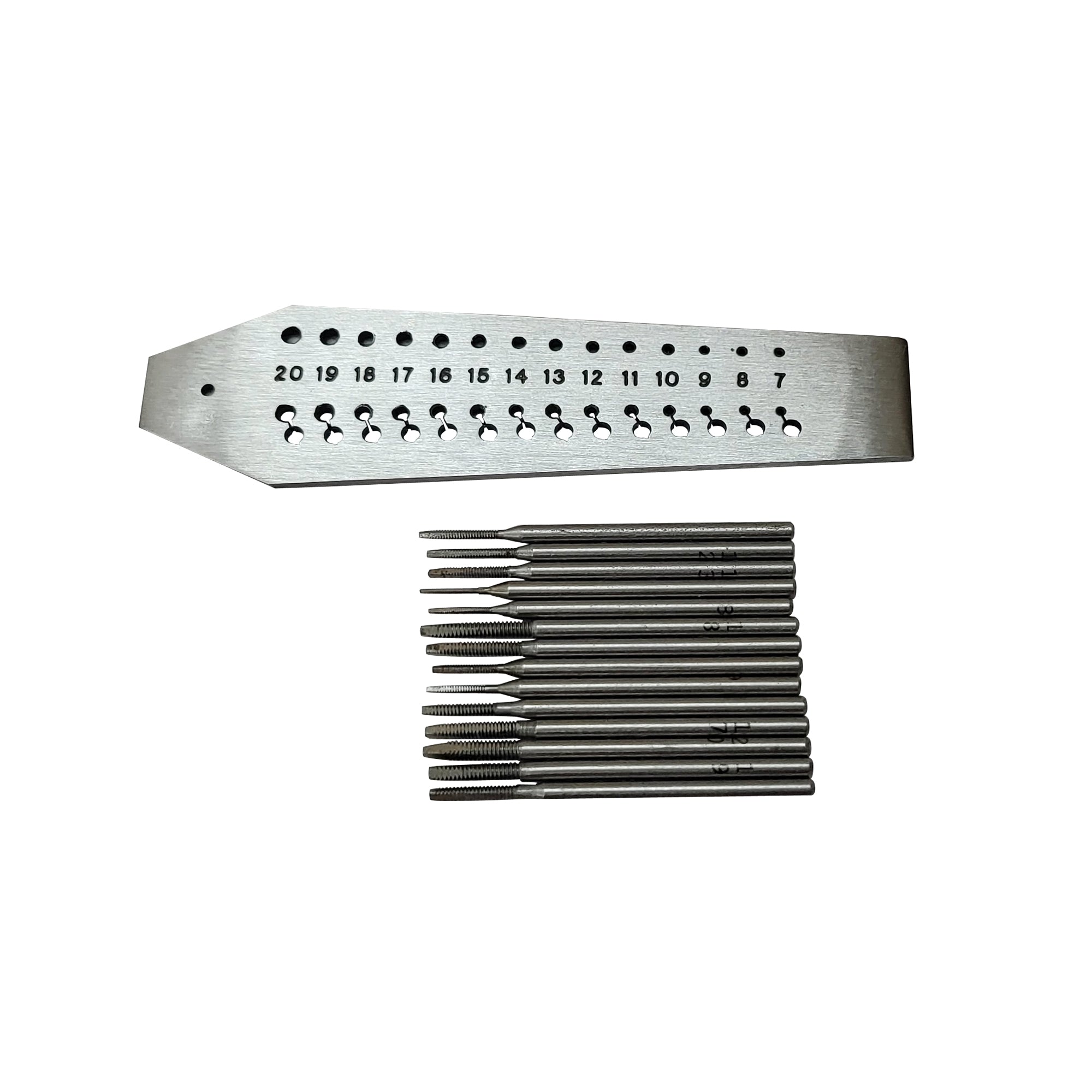Mini Screw Plate with 14 Taps Size 0.70mm to 2mm