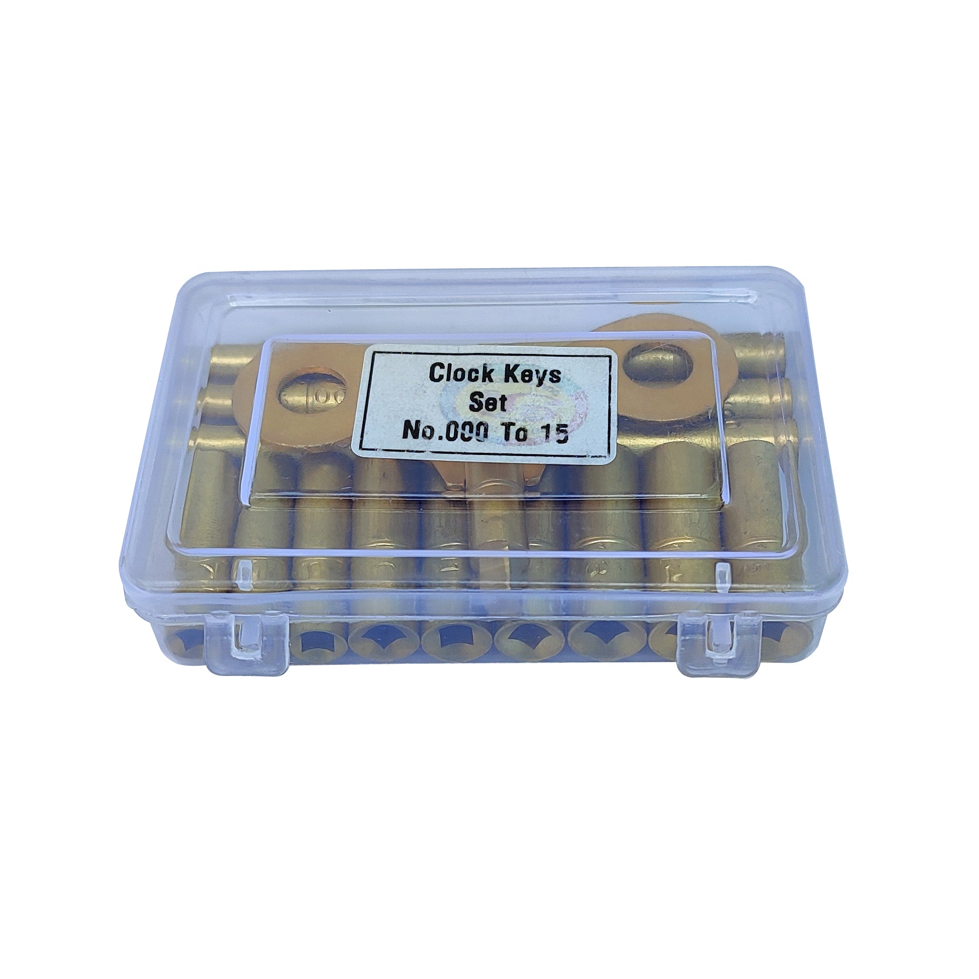 19 Piece Clock Winding Key Set - All Clock Key brass Set No. 000 to 15 Universal