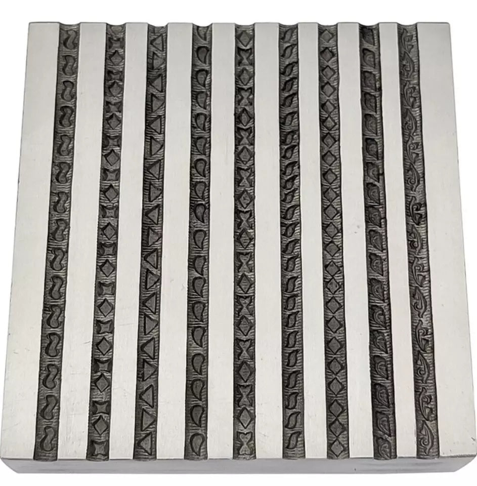 Design #9 Wire Impression Die 9 in 1 Pattern - Wire Bangle Die