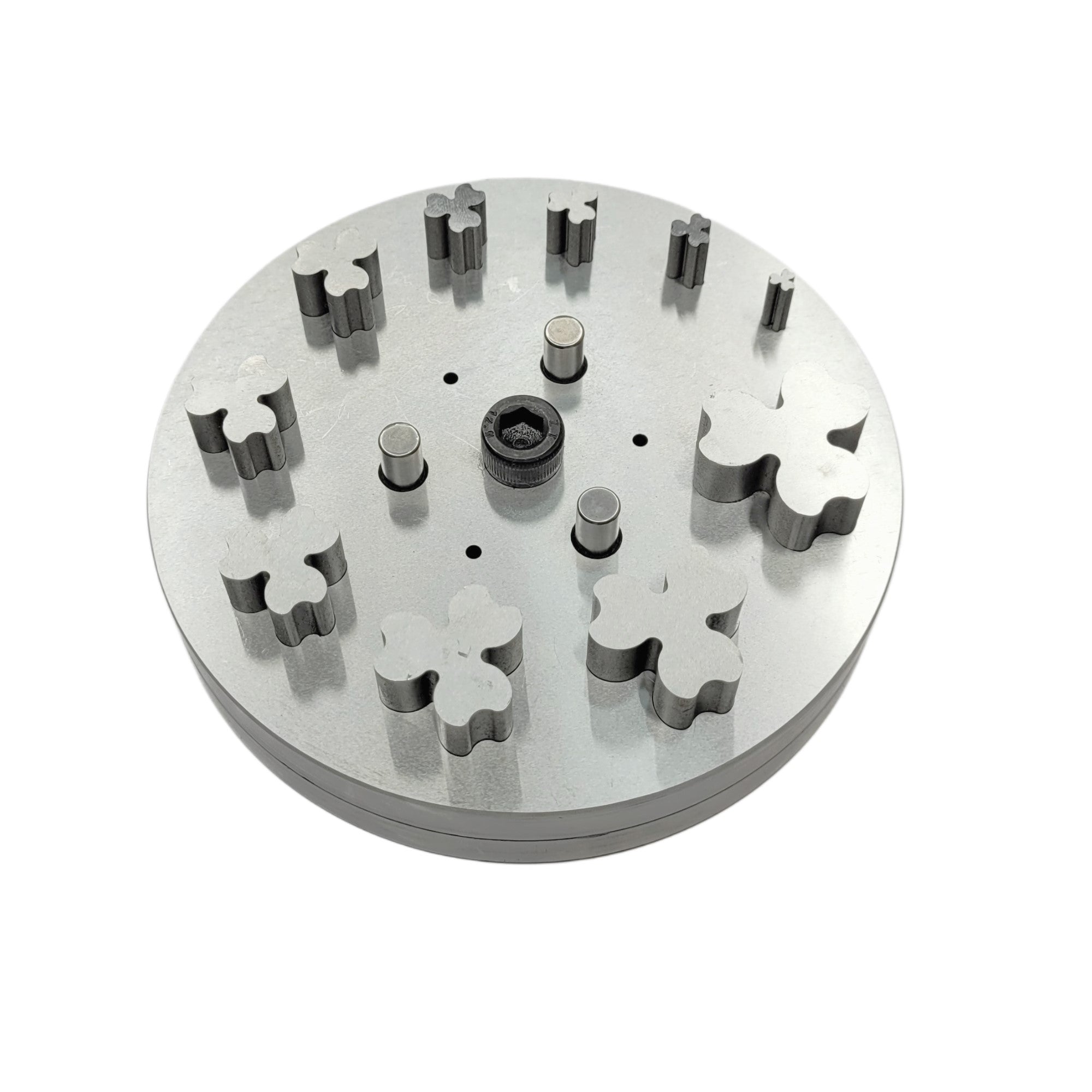 Disc Cutter 3 Petal Flower Shape with 10 Punches Size 3/16"-1 1/4"