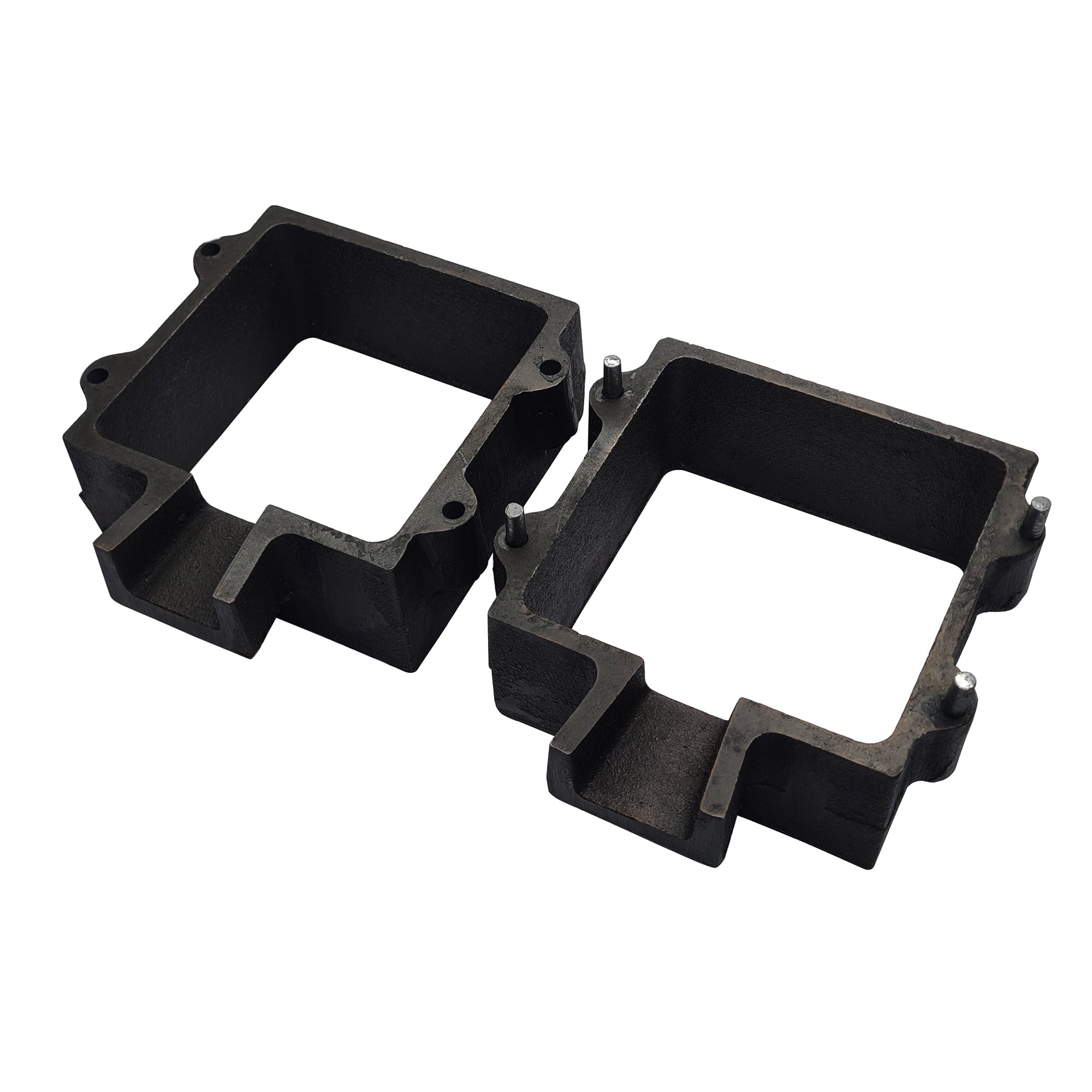 XL Deep Cast Iron 2-Piece Flask Mold Frame for Sand Casting Jewelry Making 4"x4"