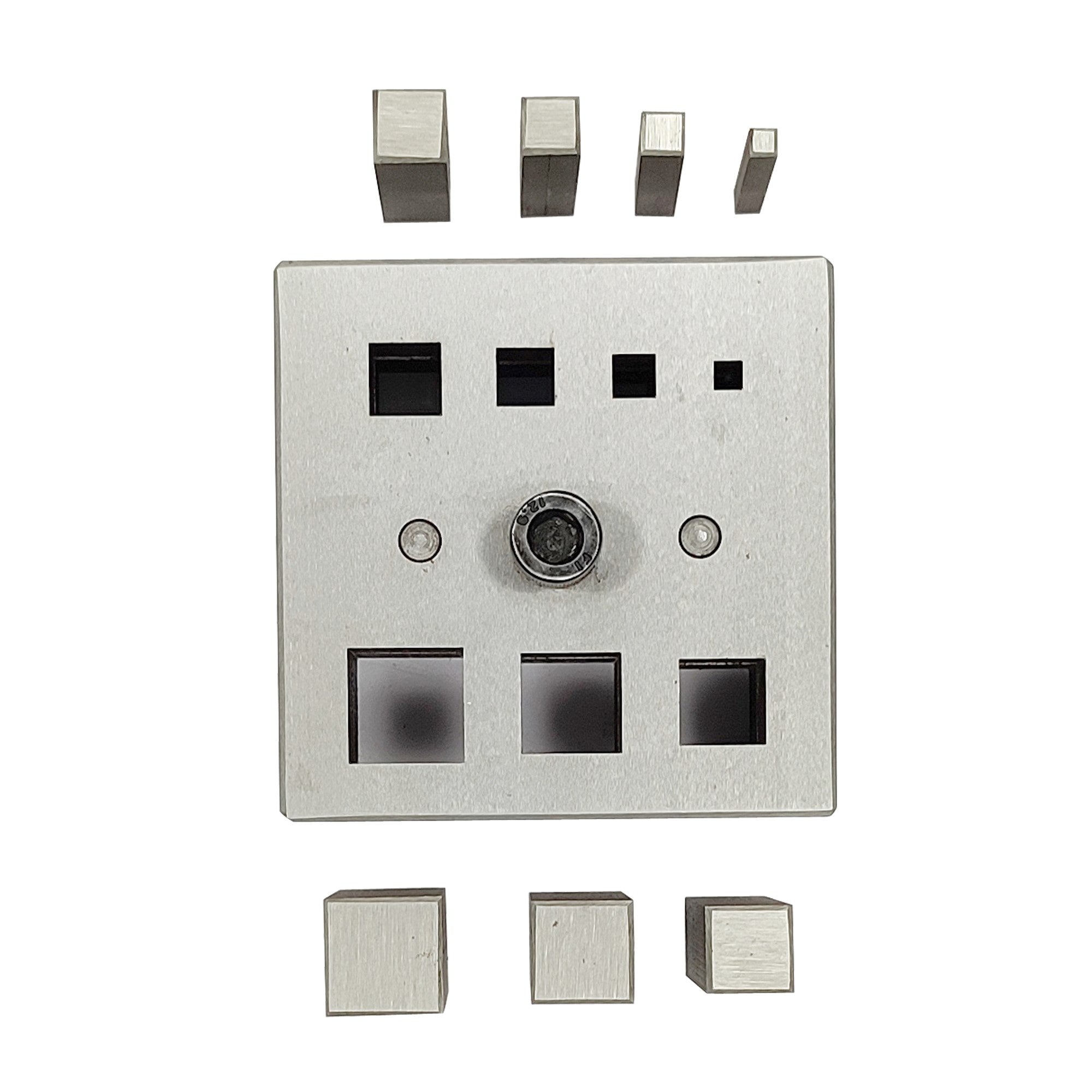 Square Shape Disc Cutter with Set of 7 Punches Size 4mm-16mm