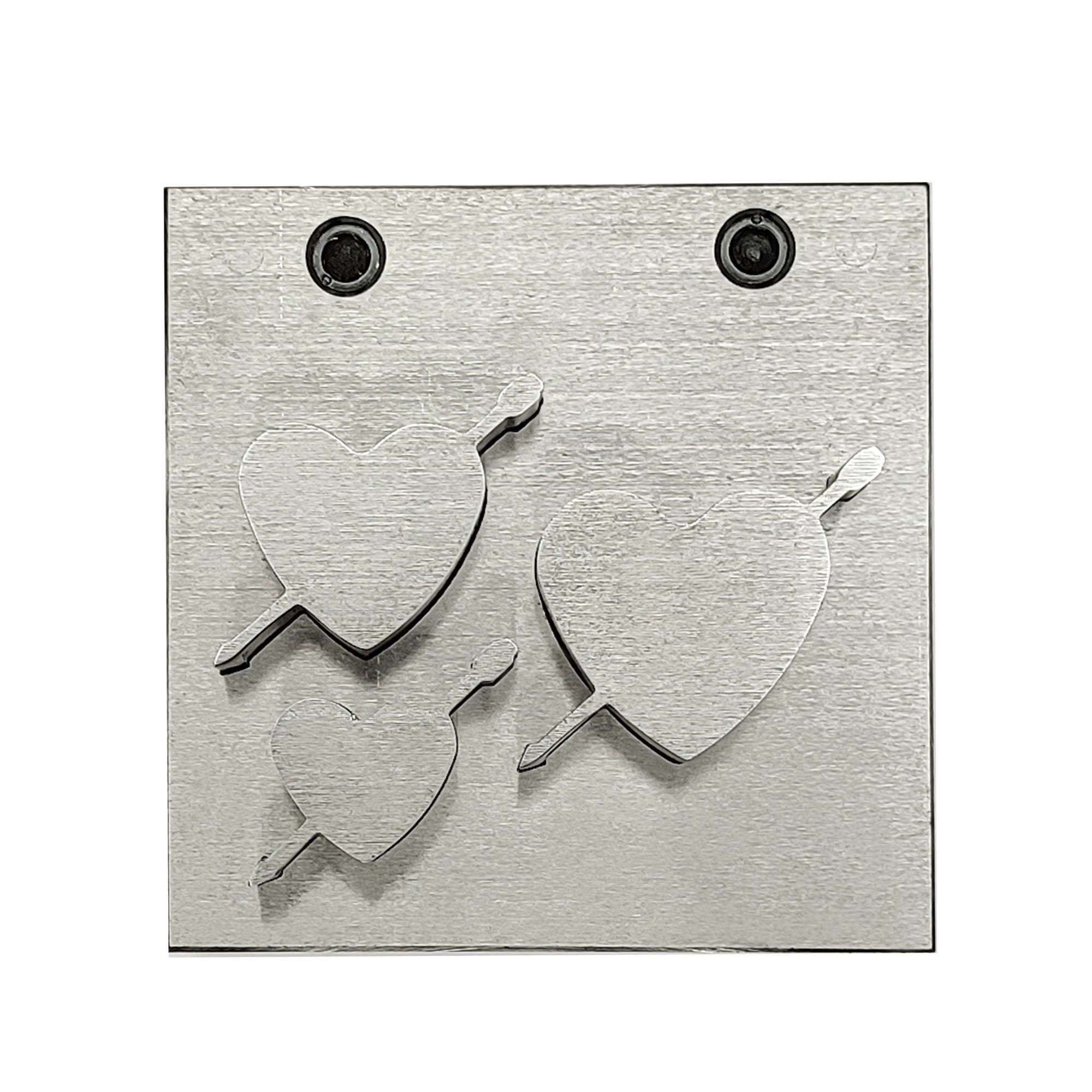 Cupid Heart Shape Disc Cutter with Set of 3 Punches Size 35mm-46mm