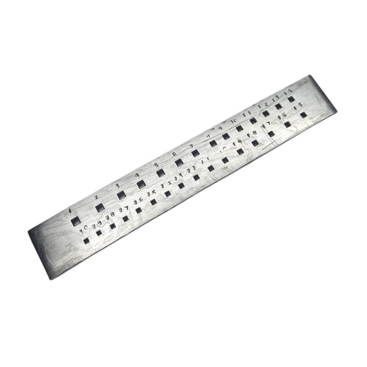 Draw Plate 30 Square Holes - Wire Drawplate Jewelry Craft Shaping Tool 6" Long