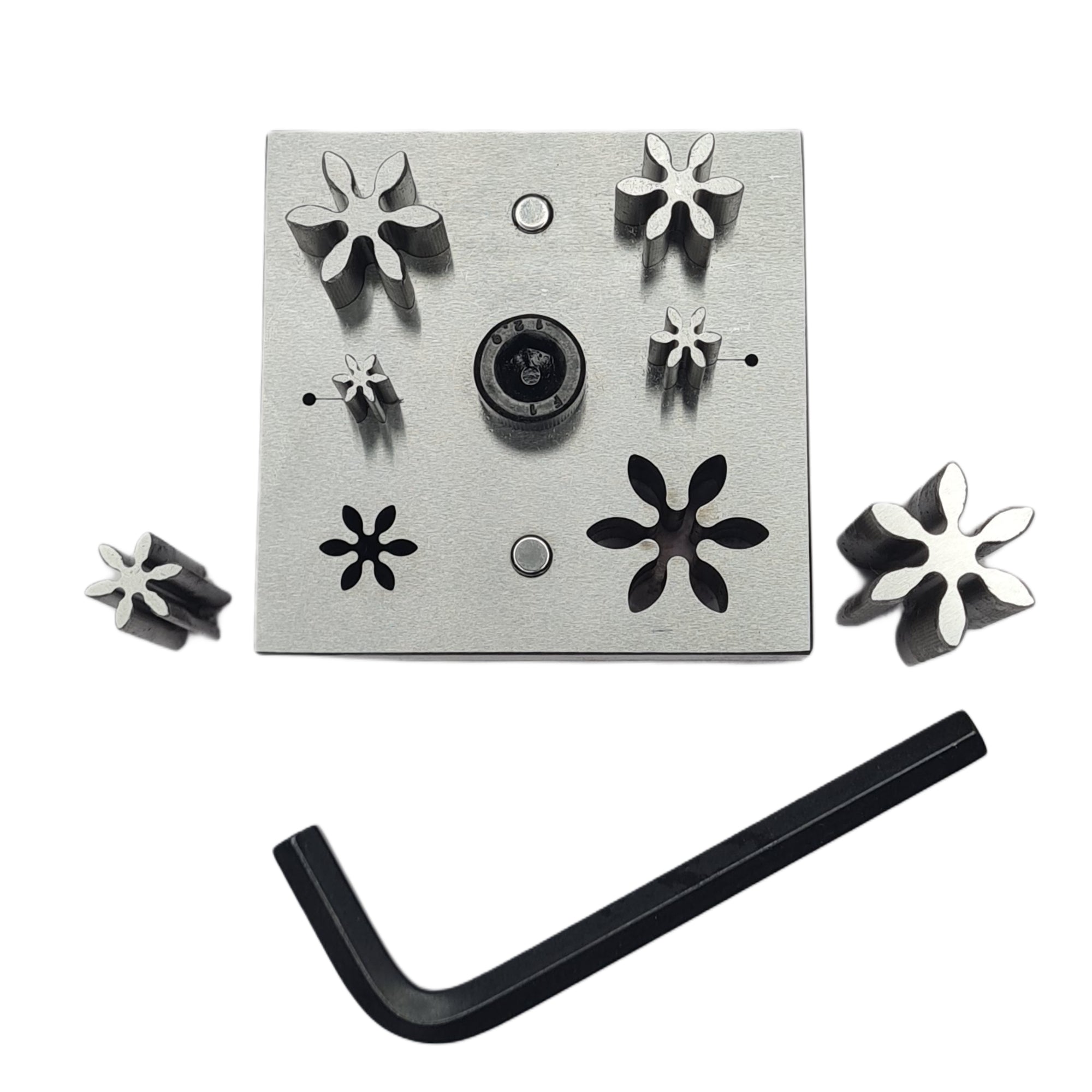6 Petal Flower Shape Disc Cutter Set of 6 Punches-Size 8mm to 26mm-Jewelry Tool