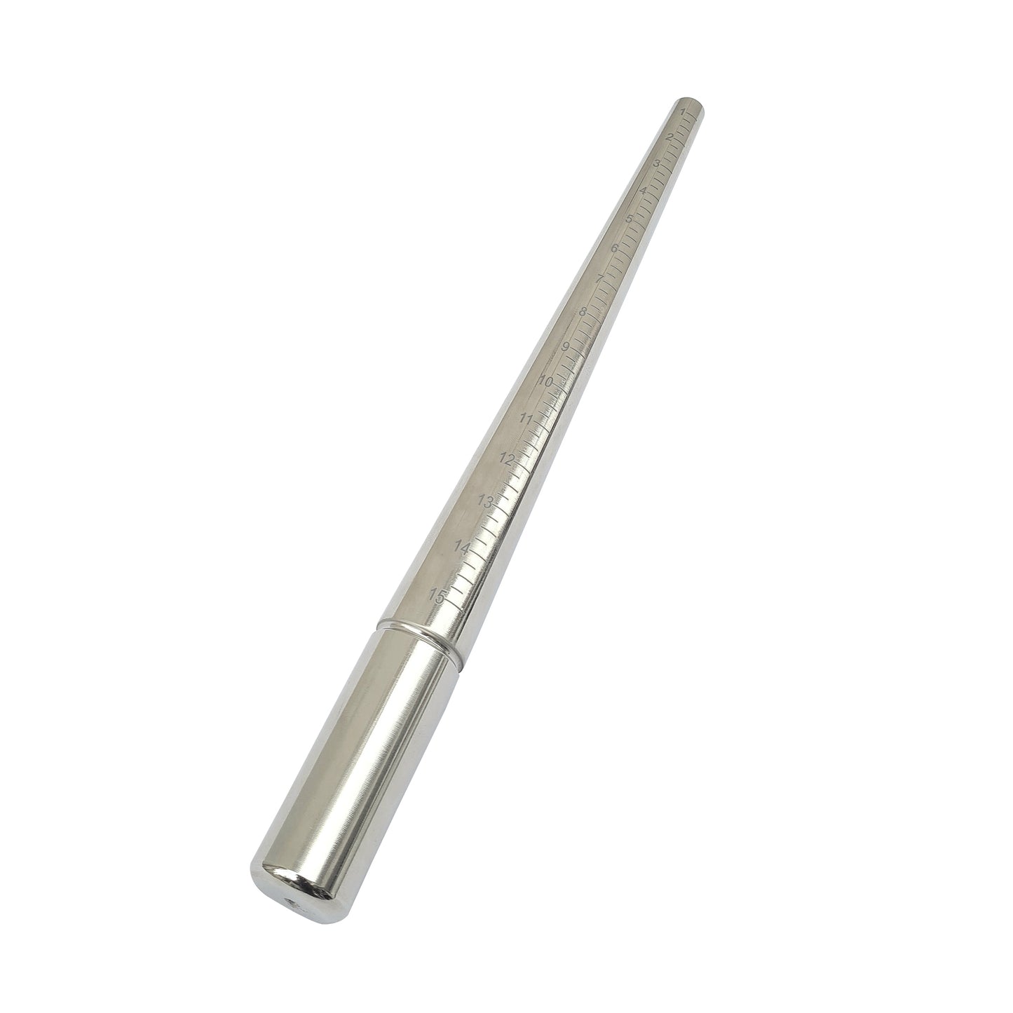 Solid Aluminium Ring Mandrel Stick 1–15 US Sizes – Ungrooved Ring Sizer Tool