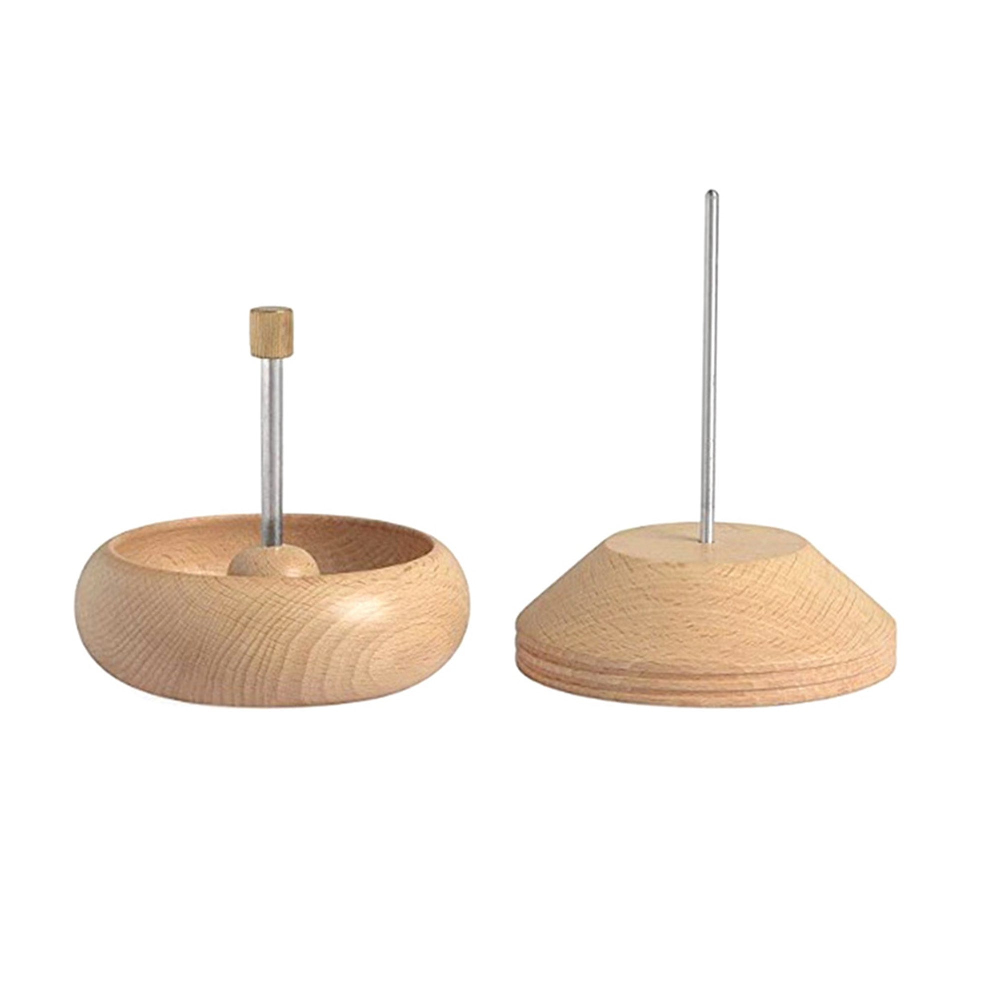 Large Wooden Bead Spinner with Needles - Jewelry & Bead Making Tool