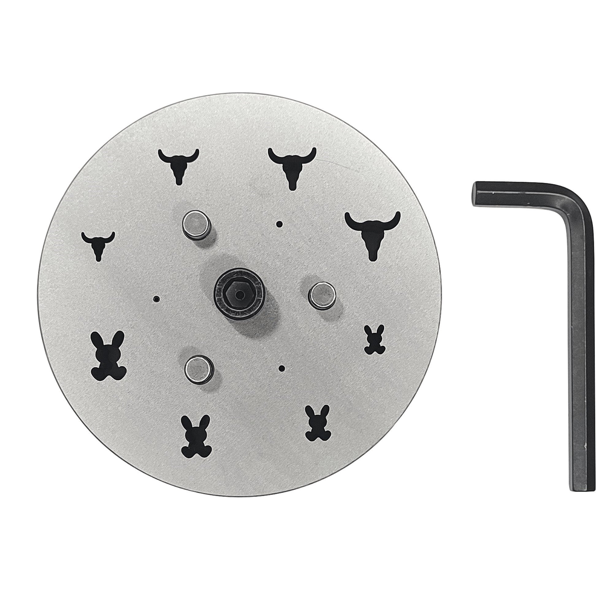 Disc Cutter 2 Different Shapes with 8 Punches - 4 Bull & 4 Bunny Shape