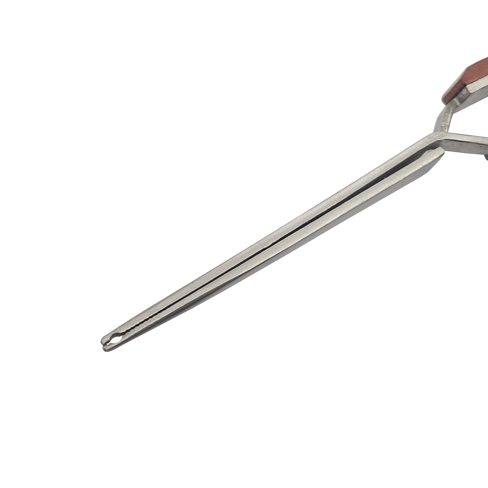 Straight Tweezer Cross & Self Locking With Fiber Grip 6-1/2" Long - Wire Holding
