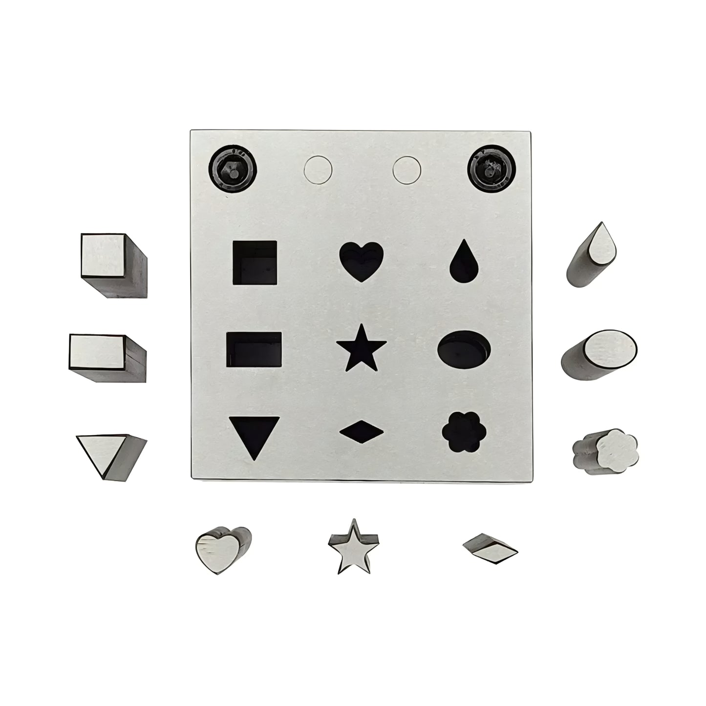 Multi Shape Disc Cutter with Set of 9 Punches- Flower, Heart, Teardrop