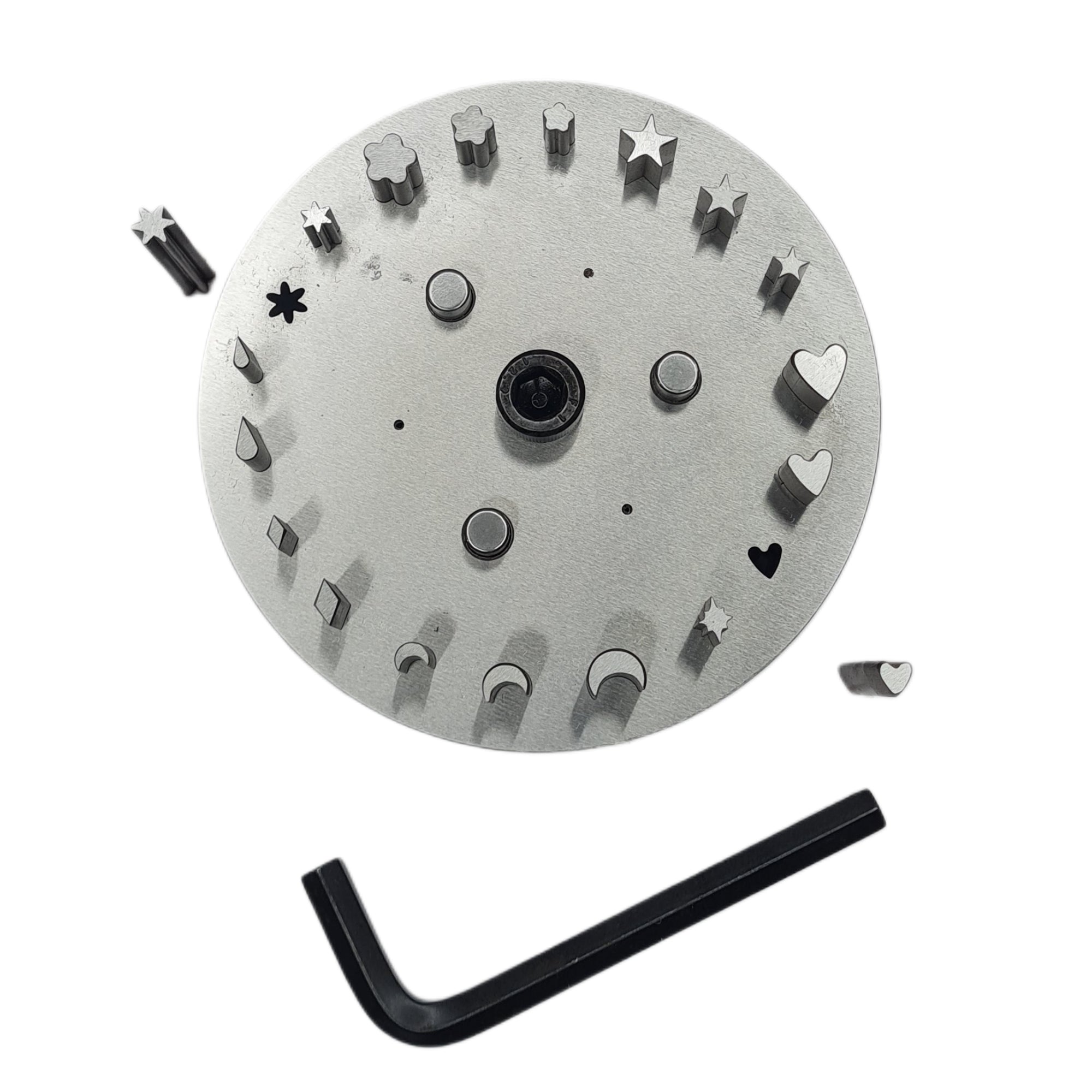 Disc Cutter Multi Shape with 19 Punches - Assorted Shapes Size Approx. 1/4"-1/2"