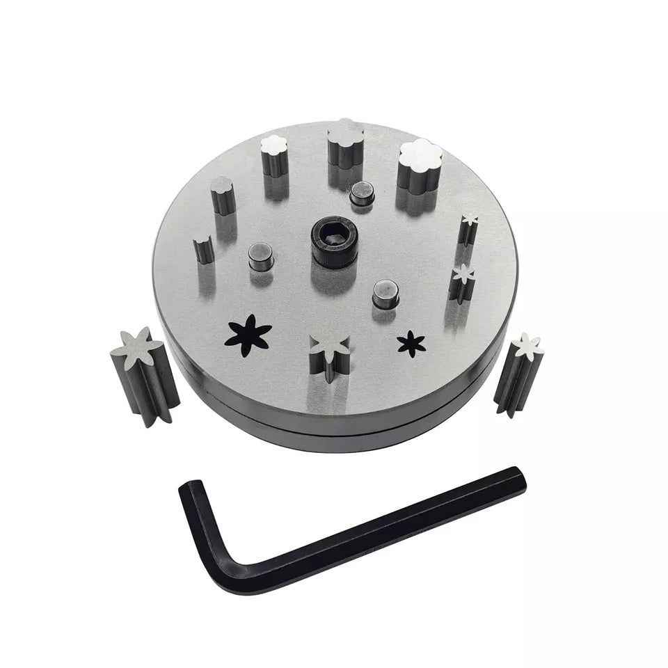 Disc Cutter Multi Shape with Set of 10 Punches with 5 Flowers & 5 Petals