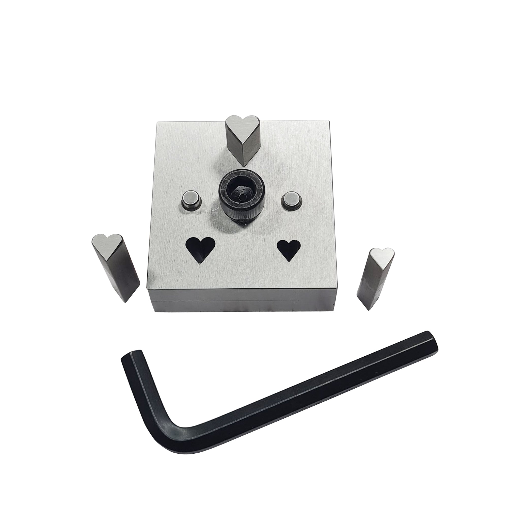 Heart Shape Disc Cutter with Set of 3 Punches Size 8mm-12mm