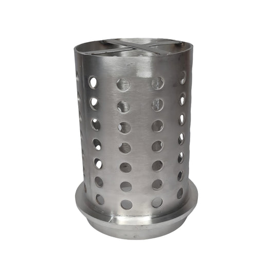 5" x 11" Perforated Flask with Flange Grade 304 Stainless Steel-Centrifugal Tool