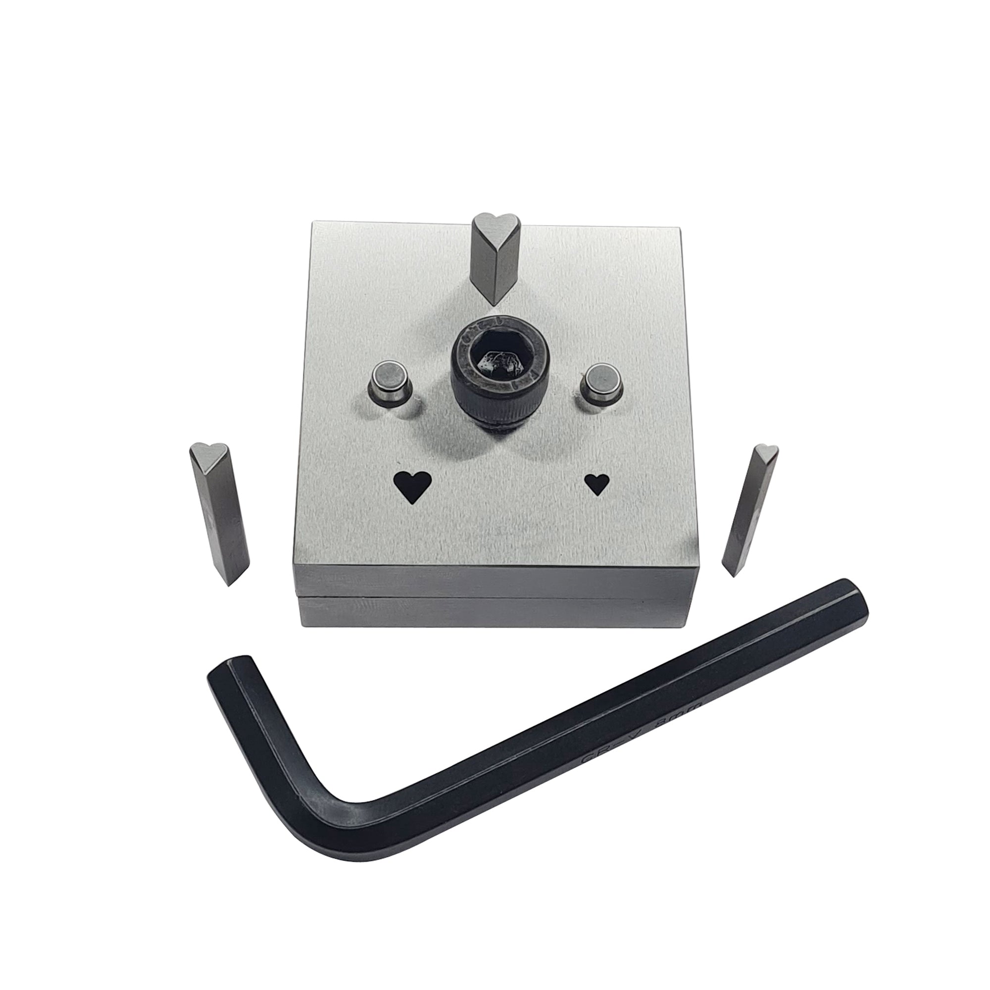 Disc Cutter Heart Shape with 3 Punches Size 1/6"-5/16"