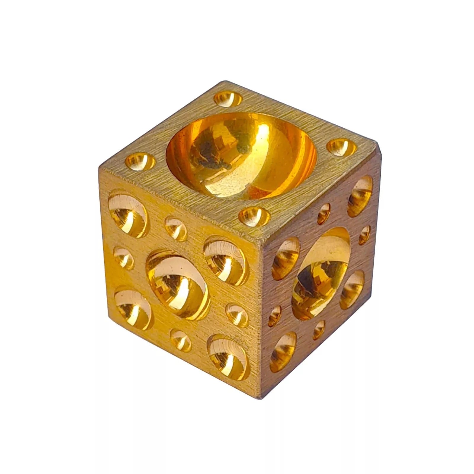 Brass Doming Block 1.1/4" x 1.1/4" x 1.1/4" Dapping -Jewelry Forming Tool