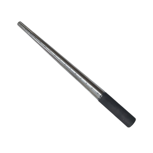 13" Ring Mandrel Steel Ungrooved 1-16 with Black Knurling Handle - Jewelry Tool