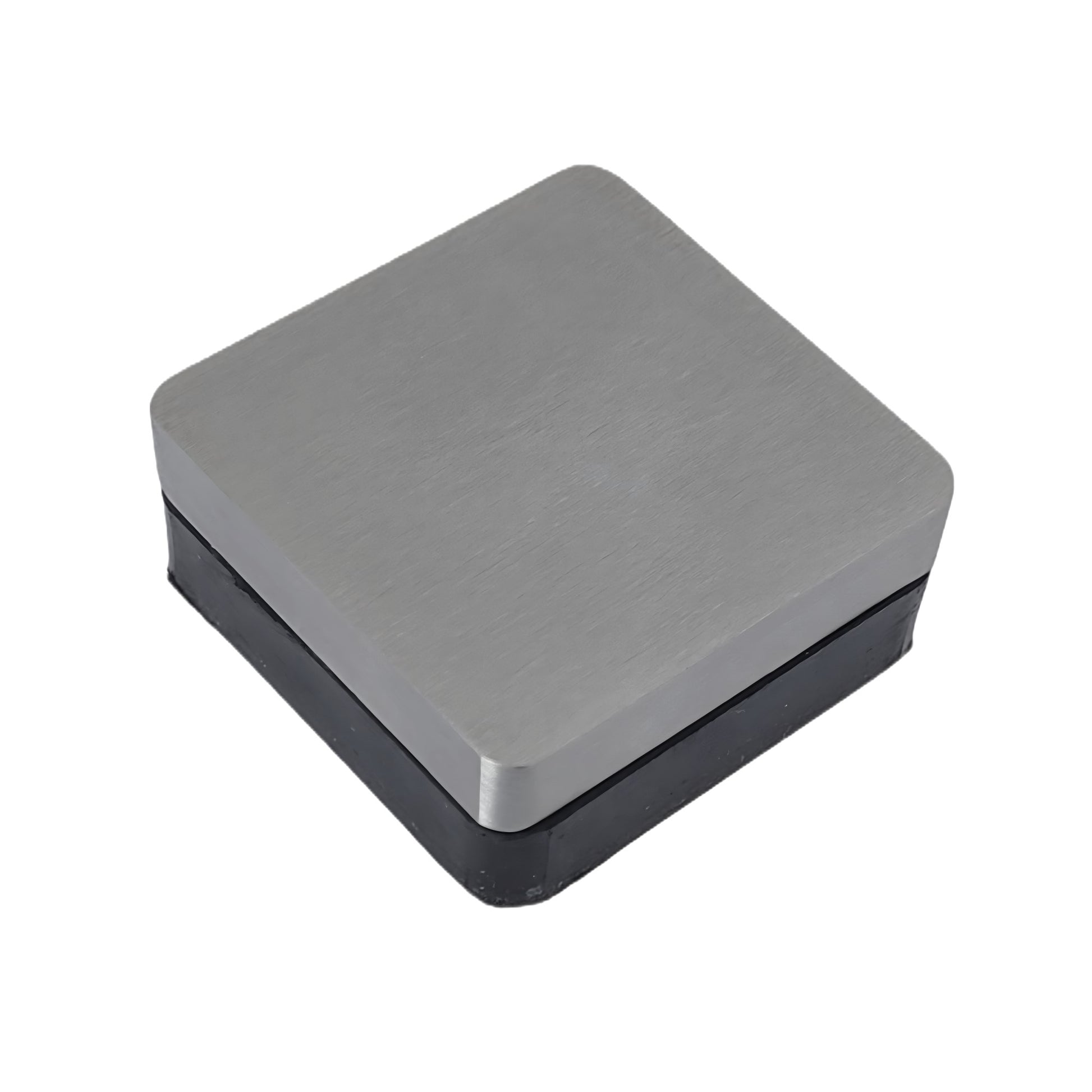 2.5" Square Rounded Bench Block Steel Fixed on Rubber Anvil Jewelry Forming Tool