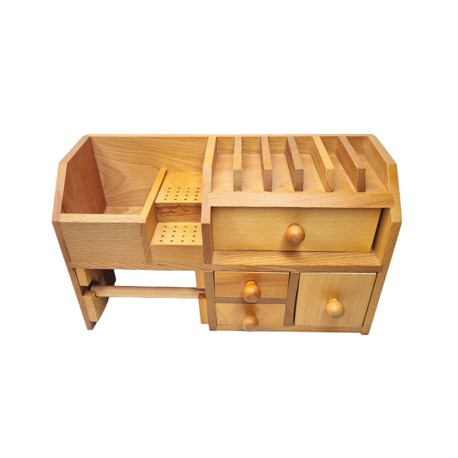 Jewelers Bench Top Tool Organizer Storage - Jewelry Shelf Drawers Compartment
