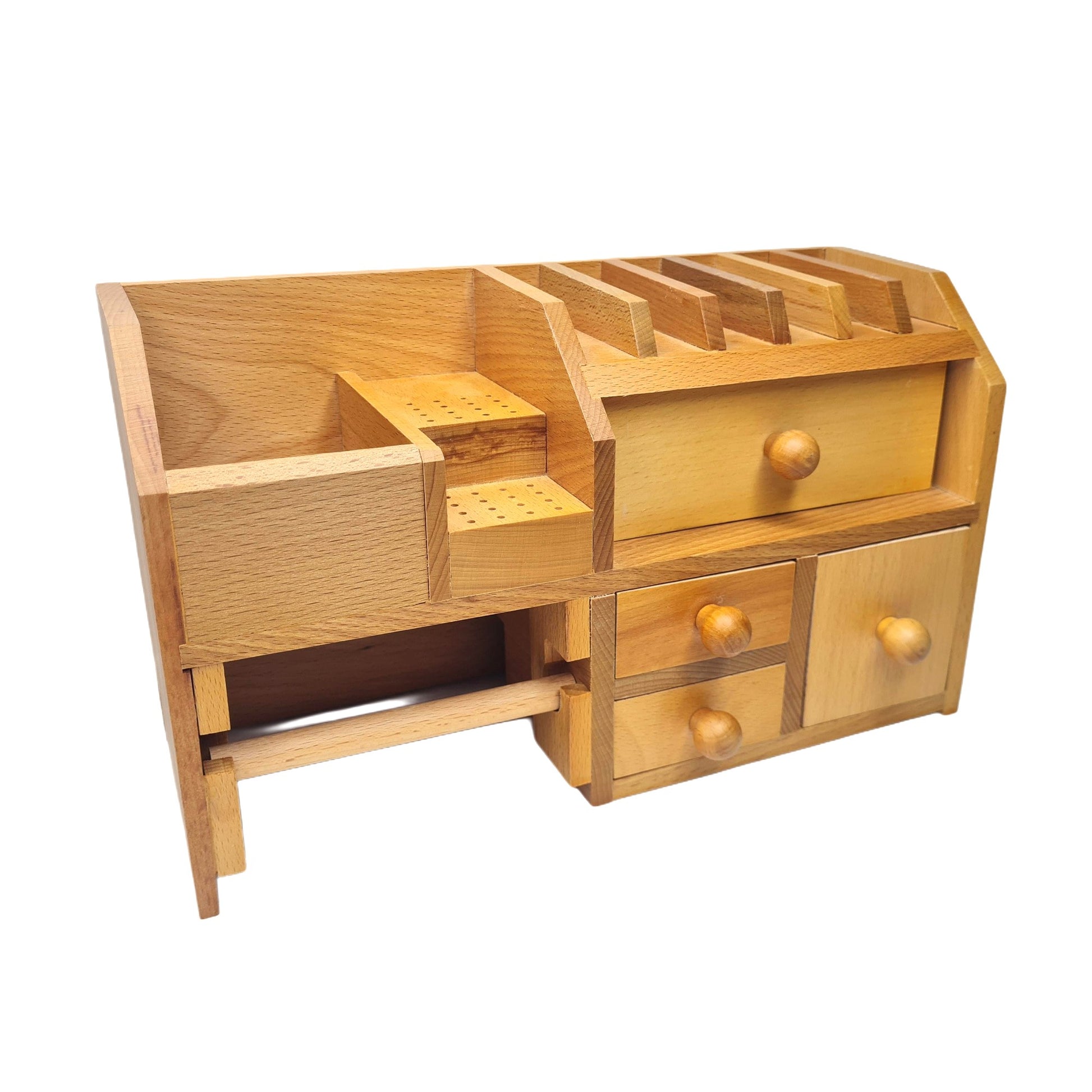 Jewelers Bench Top Tool Organizer Storage - Jewelry Shelf Drawers Compartment