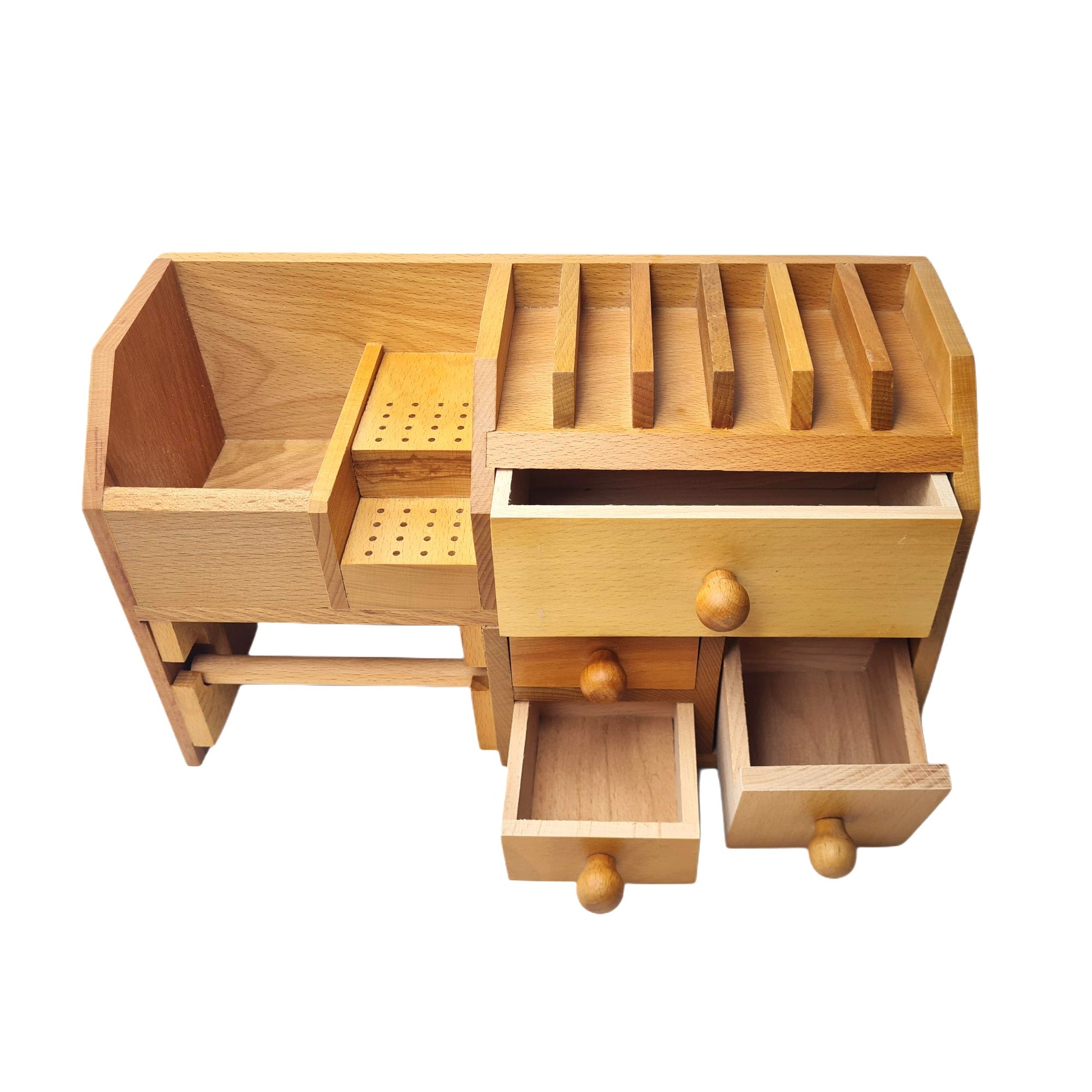 Jewelers Bench Top Tool Organizer Storage - Jewelry Shelf Drawers Compartment