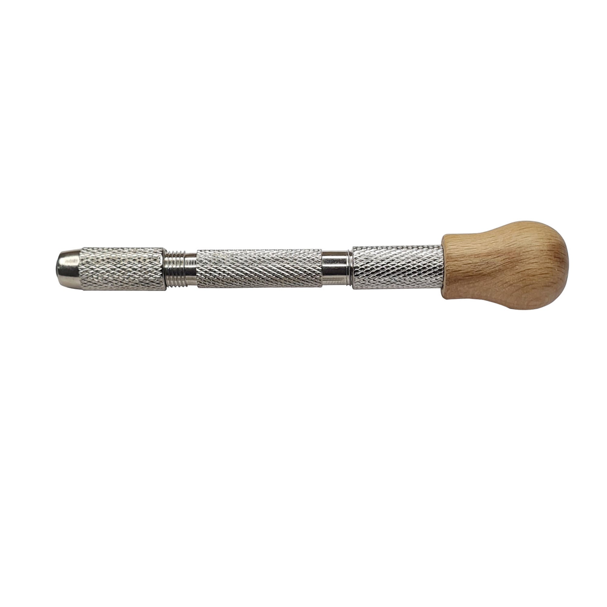 Pin Vice Nickeled, Wood Top Swivel Type Vise - Jewelry Making Tool