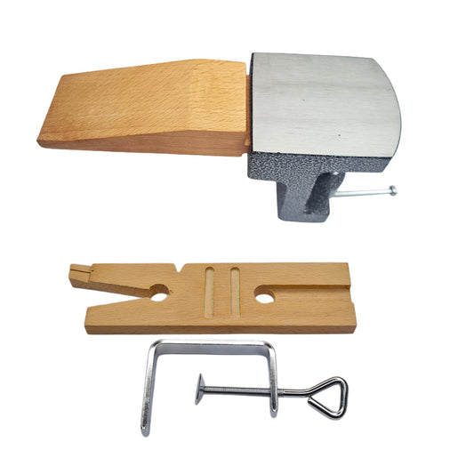 Jewelers Bench Pin Steel Block Anvil Mounting Holder &Bench Pin Peg Clamp V-Slot