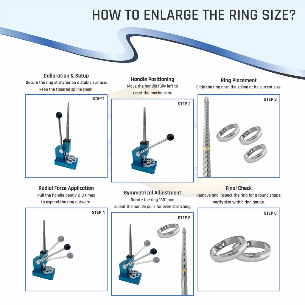Ring Stretcher Enlarger Reducer -Size 1-36 European Std. Ring Sizing Repair Tool