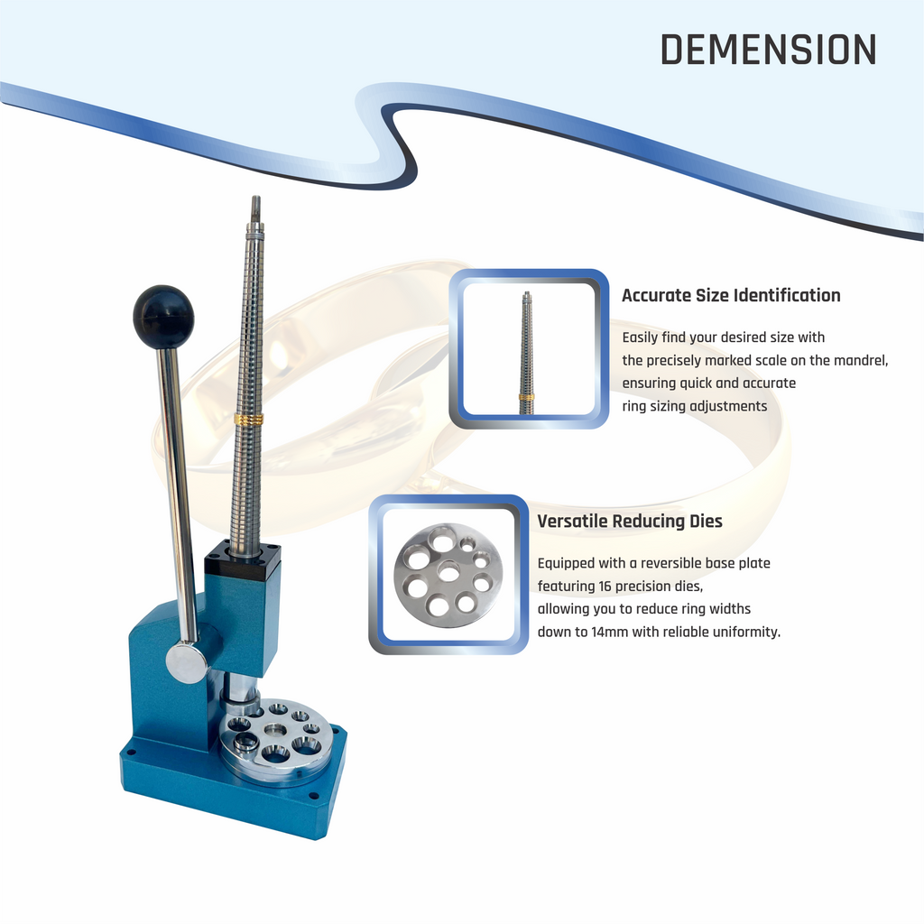 Ring Stretcher and Reducer - 4 Spline Mandrel Ring Stretcher Tool,1-15 US STD