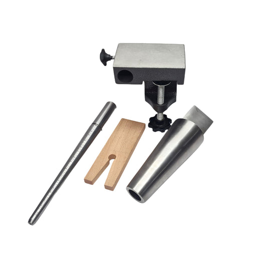 Bench Anvil Combo Kit with Round Bracelet and Ring Mandrel Anvil and V Slot Bench Pin