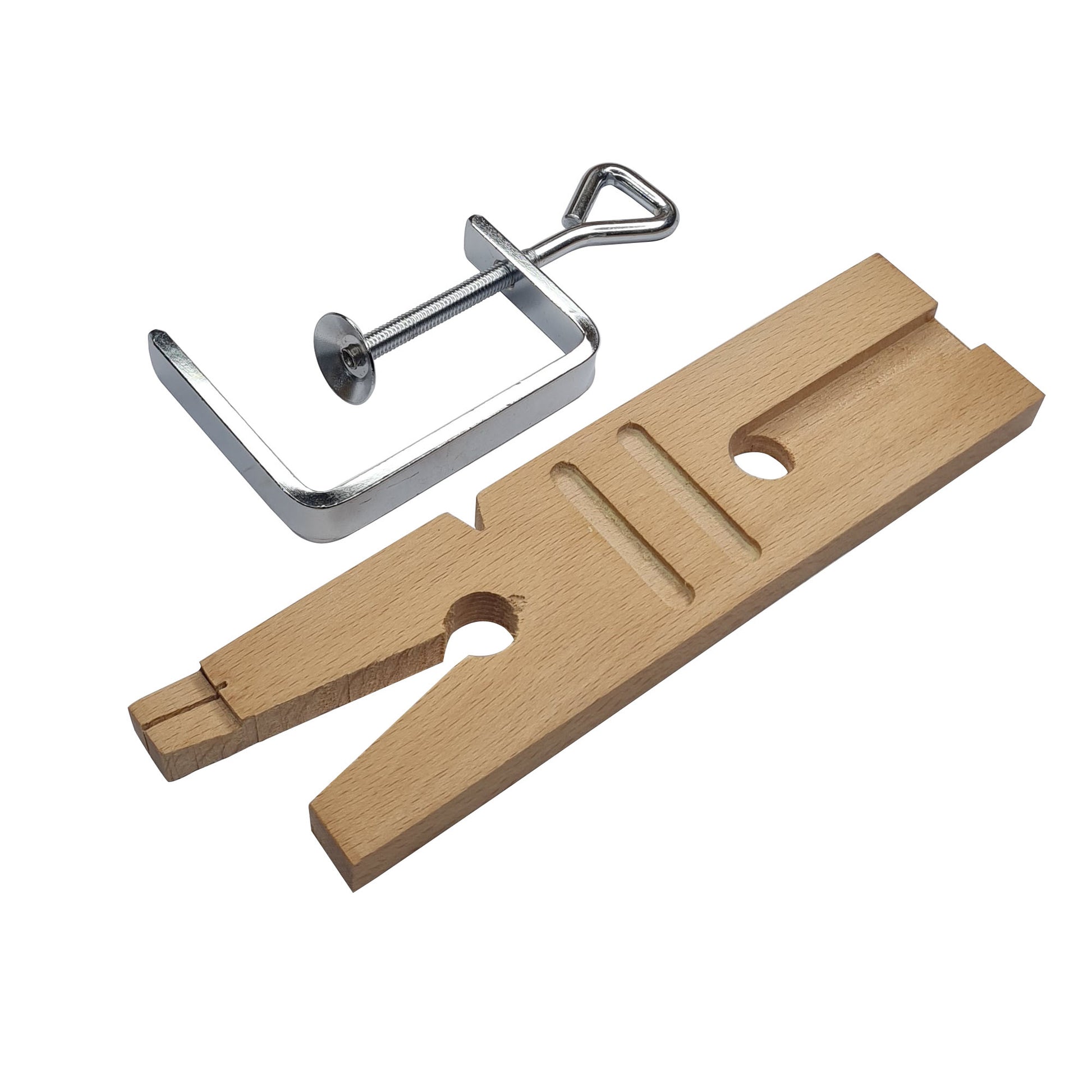 Fancy V-Slot Bench Pin and Clamp Set -Jewelry Making Tool -Metalsmith Workbench