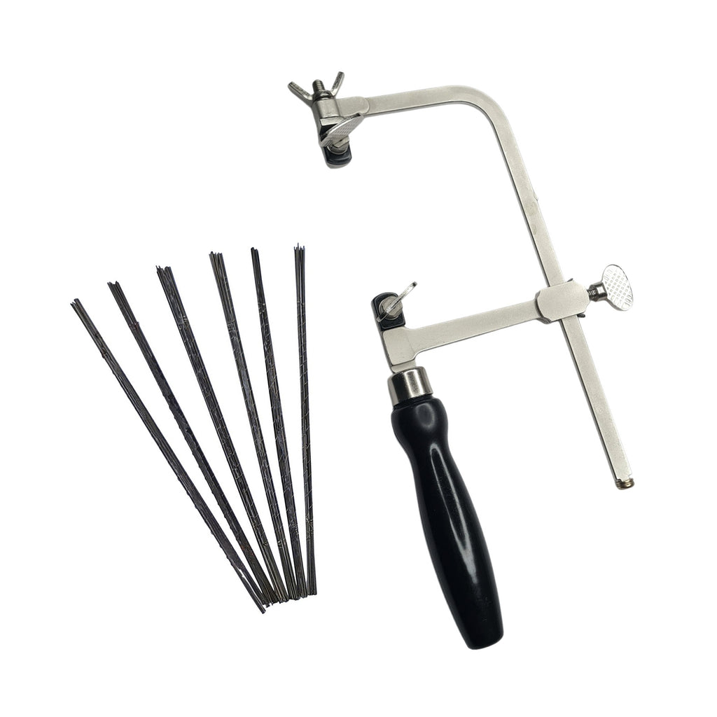3" Jewelers Adjustable Saw Frame with Tension Screw & Saw Blade Set Size:1/0-6/0