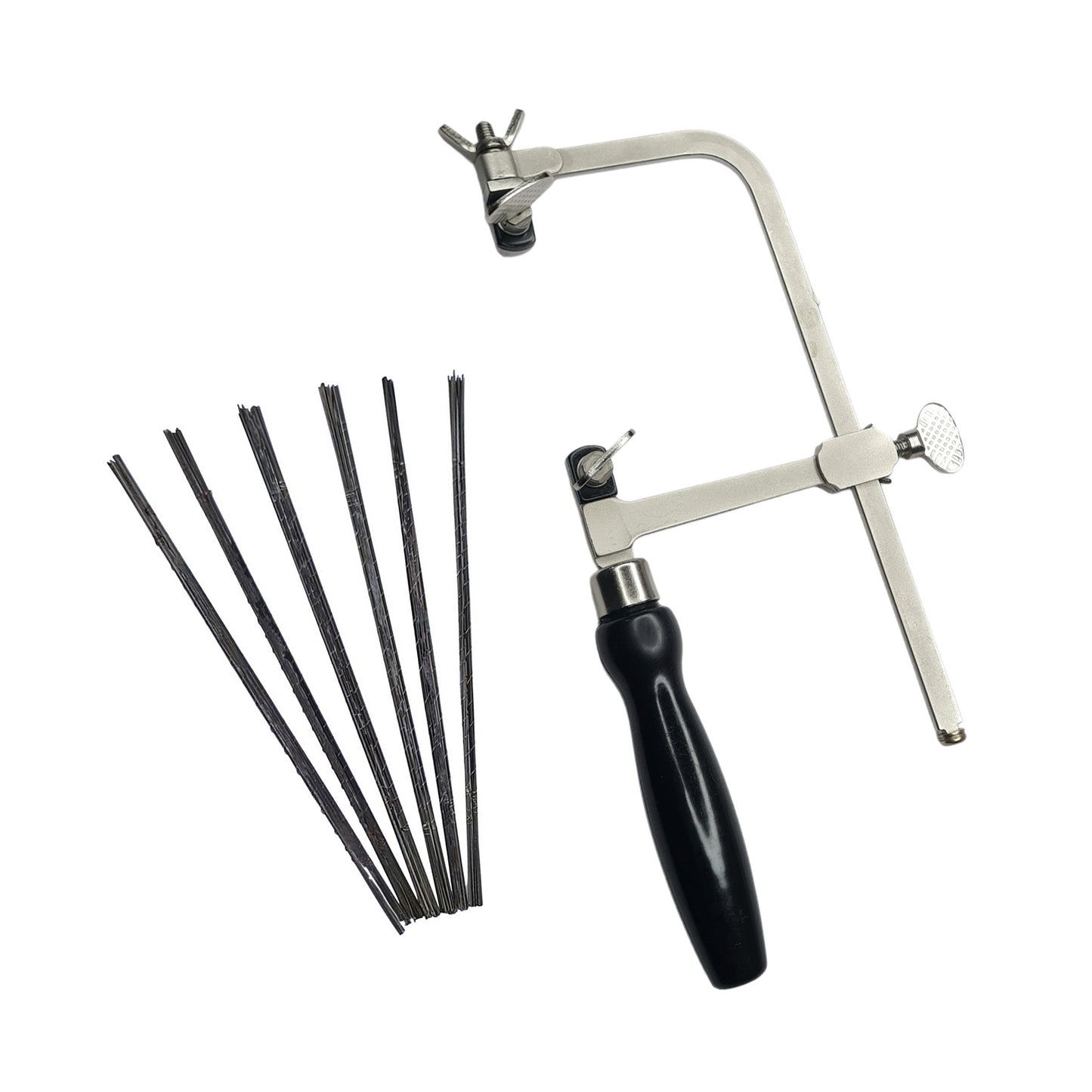 3" Jewelers Adjustable Saw Frame with Tension Screw & Saw Blade Set Size:1/0-6/0