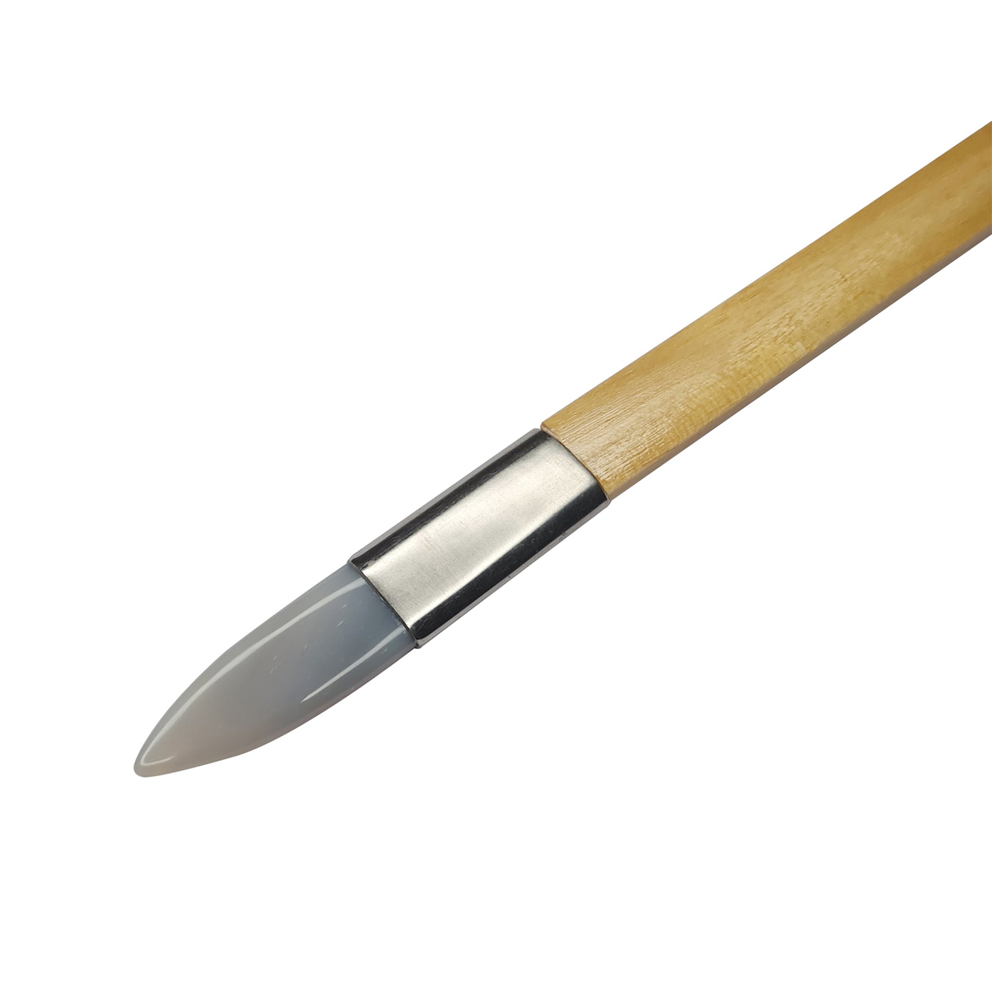 Agate Burnisher with Wooden Handle - Straight Style #1 - Jewelry Making Tool