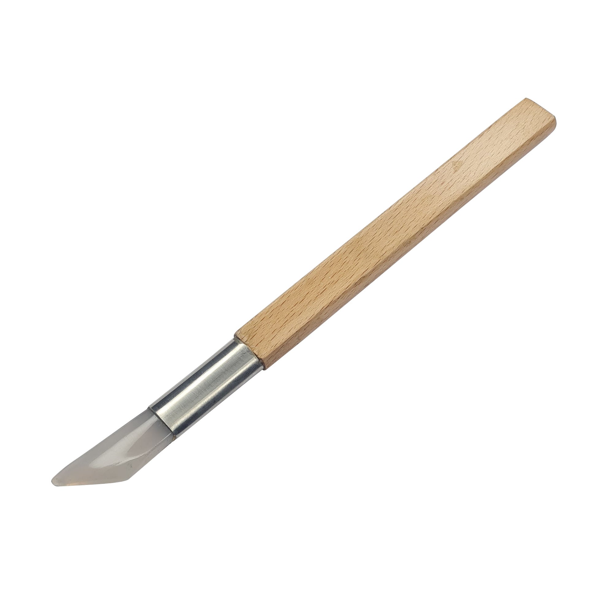 Agate Burnisher with Wooden Handle - Sword Style #2 - Jewelry Making Tool