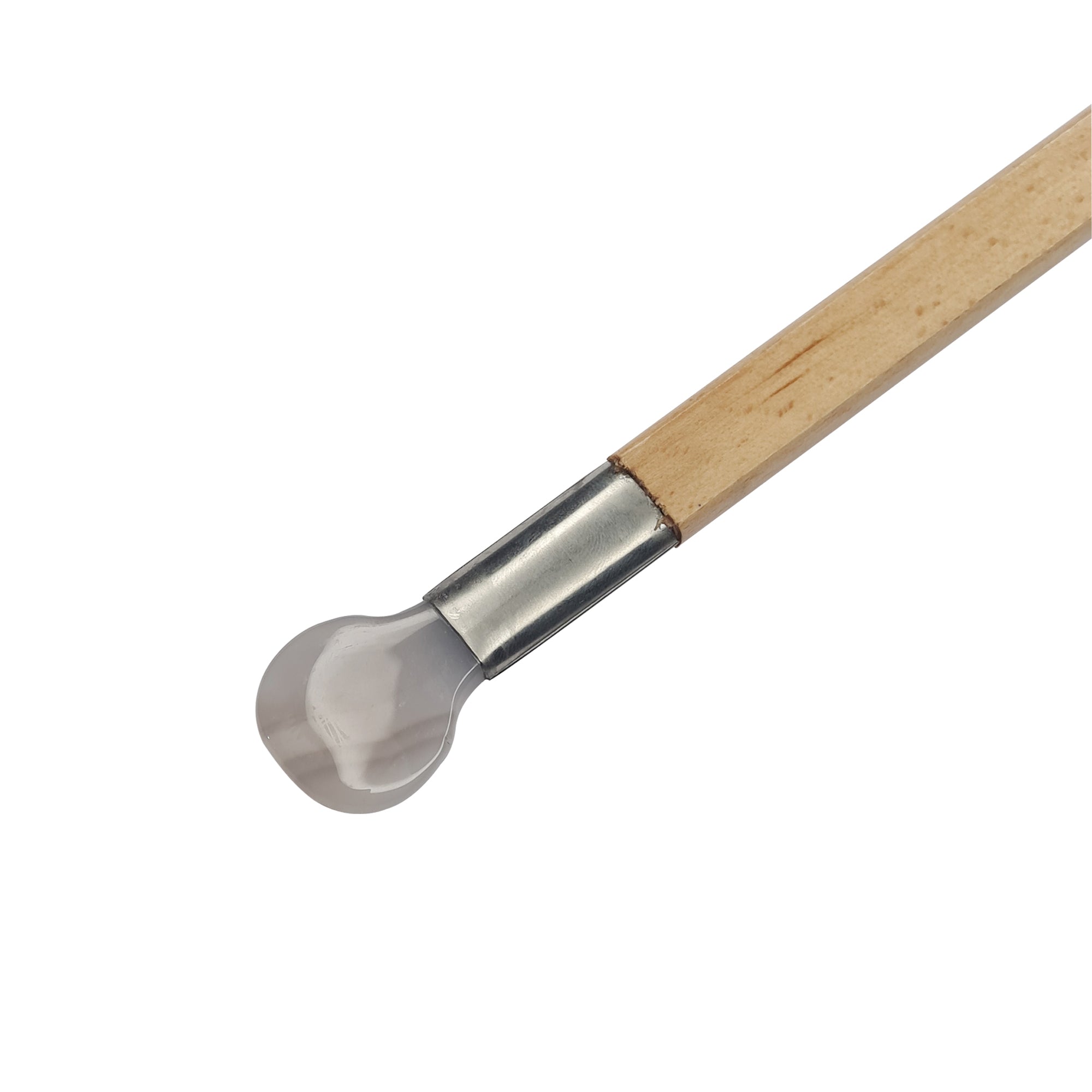 Agate Burnisher with Wooden Handle - Fan Style #4 - Jewelry Making Tool