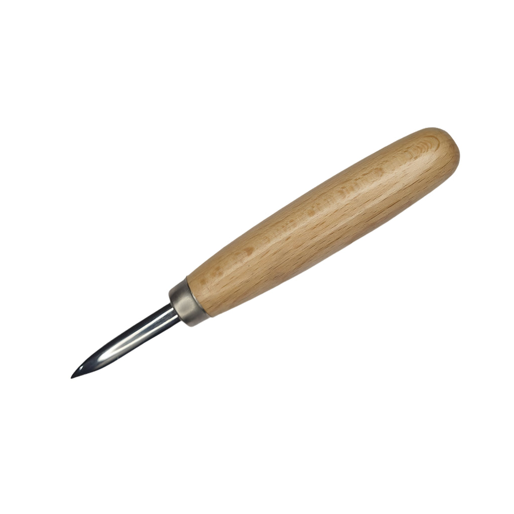 1-1/2" Straight Burnisher with Wooden Handle - Burnisher