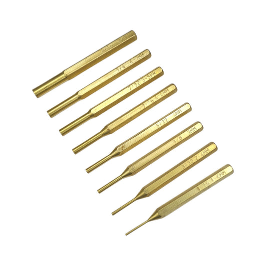 8 Pieces Brass Pin Punch Set - Non-Marring, for Gunsmithing, Woodwork
