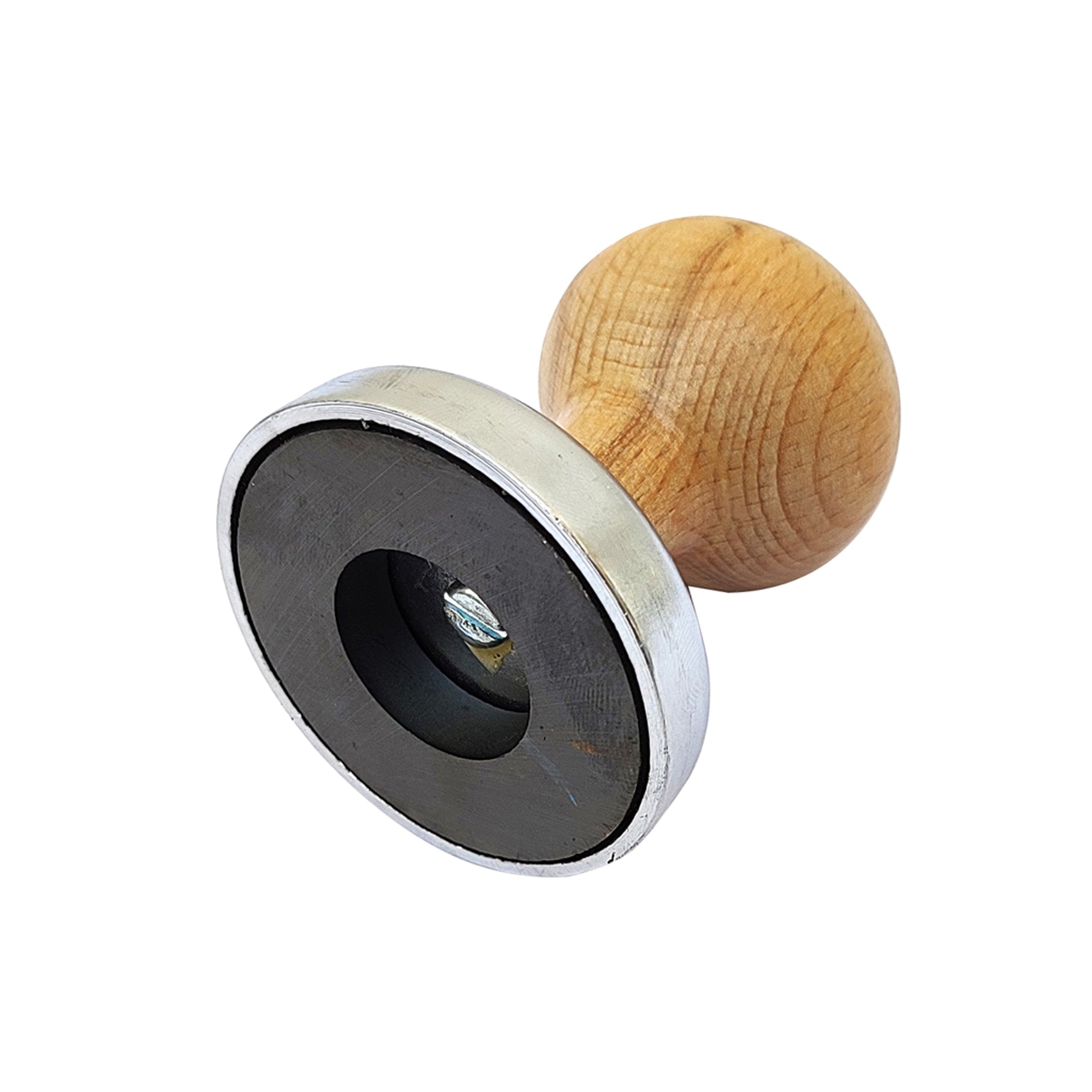 Gold Testing Magnet with Round Wooden Handle - Jewelry Making Tool